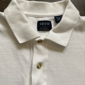 Izod Medium White Polo Shirt